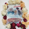 قاب تخته شاسی حاج قاسم با لباس خادمی امام رضا(ع)