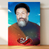 خرید قاب عکس شهید بهشتی طرح تایپوگرافی زیبا