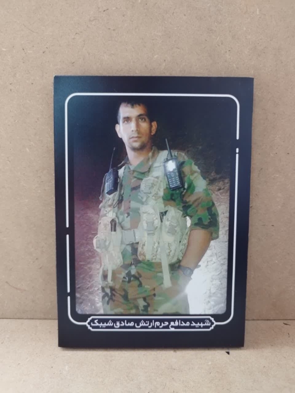 قاب شاسی چهره شهید صادق شیبک
