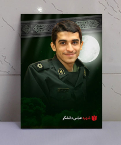 قاب شاسی محرّم با عکس شهید عباس دانشگر