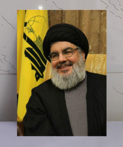 قاب شاسی سید حسن نصرالله با پرچم حزب الله