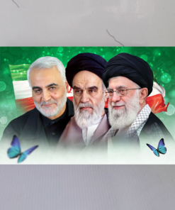قاب شاسی امام و رهبری و حاج قاسم با کیفیت فوق العاده (دیواری و رومیزی)