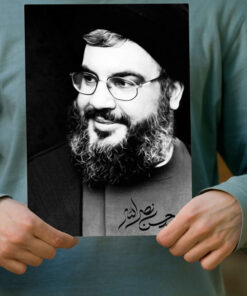 پوستر باکیفیت شهید سیّد حسن نصرالله عزیز جنس گلاسه
