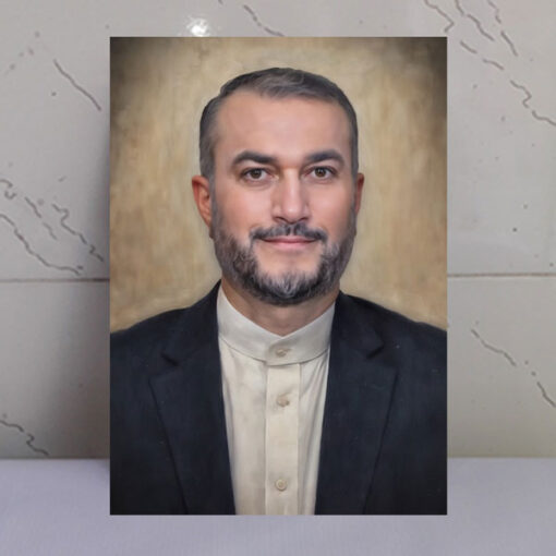 قاب شاسی عکس باکیفیت شهید امیرعبداللهیان