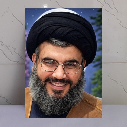قاب شاسی خنده زیبای شهید سید حسن نصرالله