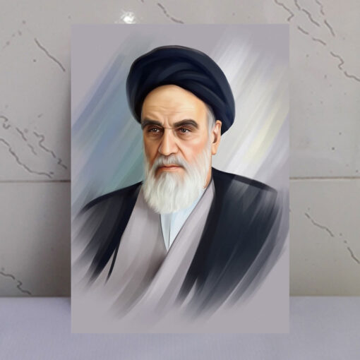 قاب شاسی نقاشی زیبای امام خمینی(ره)