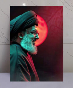 قاب شاسی عکس شهید سید حسن نصرالله طرح بسیار زیبا