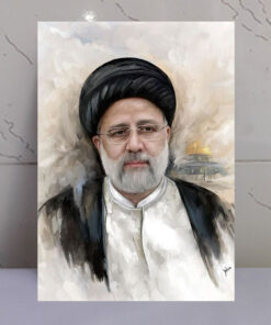 قاب شاسی نقاشی زیبای شهید رئیسی
