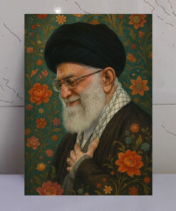 قاب شاسی رهبری در میان گل و آبرنگی