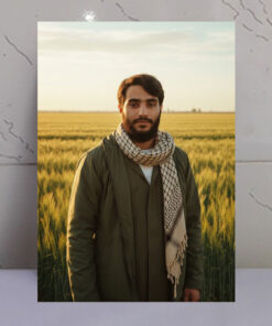 قاب شاسی شهید محمدحسین محمدخانی در دشت زیبای گندم زار