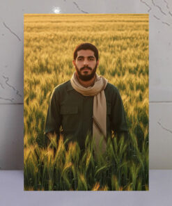 قاب شاسی شهید ابراهیم هادی در دشت زیبای گندم زار