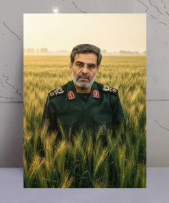 قاب شاسی شهید سردار شهید مهدی ربانی در دشت زیبای گندم زار