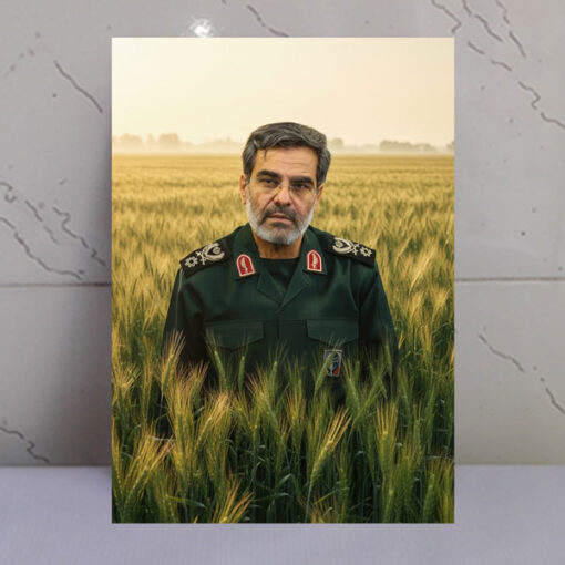 قاب شاسی شهید سردار شهید مهدی ربانی در دشت زیبای گندم زار
