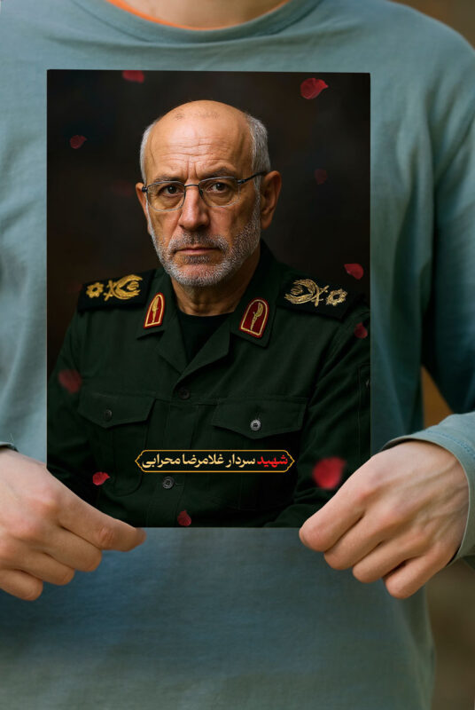 پوستر تصویر زیبای شهید غلامرضا محرابی