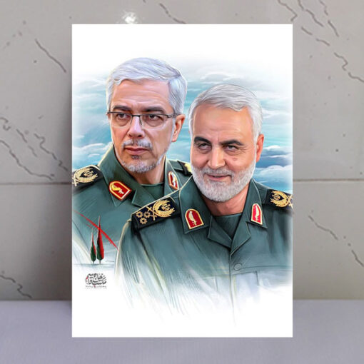 قاب شاسی حاج قاسم و شهید سردار محمد باقری