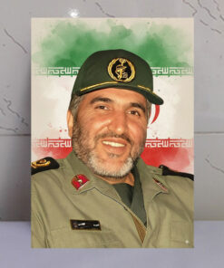 قاب شاسی شهید حاج احمد کاظمی/طرح زمینه پرچم ایران