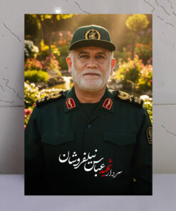 قاب شاسی سردار شهید عباس نیلفروشان/ باغ و گل