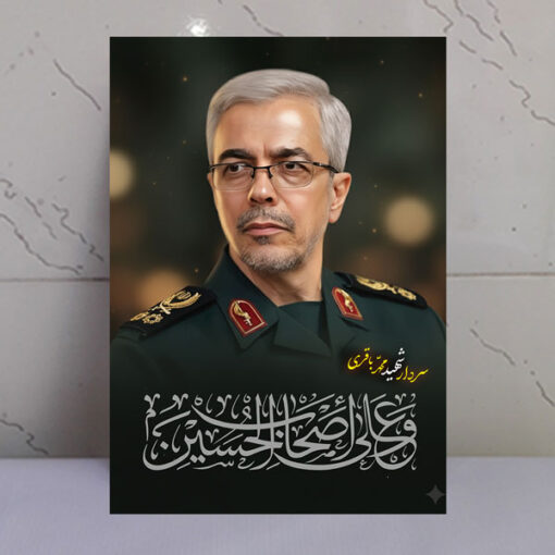 قاب شاسی شهید سردار محمد باقری/ طرح و علی اصحاب الحسین