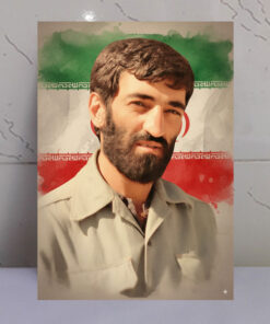 قاب شاسی شهید حاج احمد متوسلیان/طرح زمینه پرچم ایران