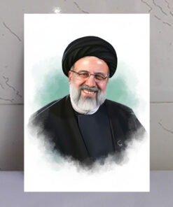 قاب شاسی نقاشی دیجیتال شهید سید ابراهیم رئیسی