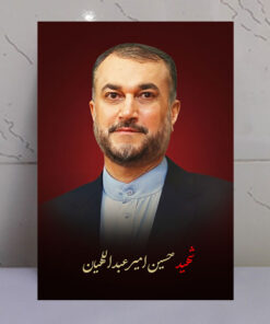 قاب شاسی شهید خدمت حسین امیرعبداللهیان طرح زمینه سرخ
