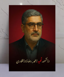 قاب شاسی دانشمند شهید احمدرضا ذوالفقاری طرح زمینه سرخ