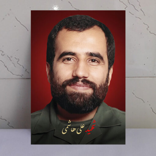 قاب شاسی شهید علی هاشمی طرح زمینه سرخ