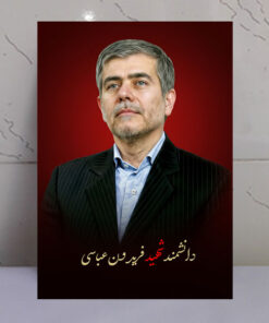 قاب شاسی دانشمند شهید فریدون عباسی طرح زمینه سرخ