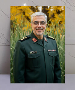 قاب شاسی شهید سردار محمد باقری با زمینه دشت سرسبز قاب شاسی شهید سردار محمد باقری با زمینه دشت سرسبز