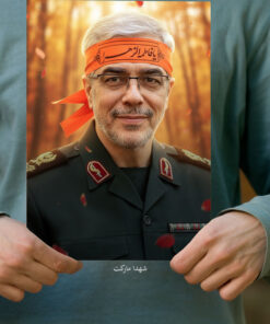 پوستر سردار شهید محمد باقری با سربند یا زهرا(س)