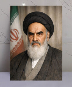 قاب شاسی امام خمینی با پرچم ایران