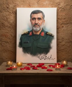 قاب شاسی نقاشی دیجیتال شهید حاجی زاده