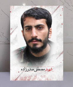 قاب شاسی پرتره عکس شهید مصطفی صدرزاده