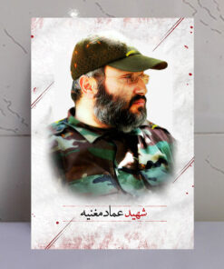 قاب شاسی پرتره عکس شهید عماد مغنیه