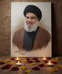 قاب شاسی نقاشی دیجیتال شهید سید حسن نصرالله