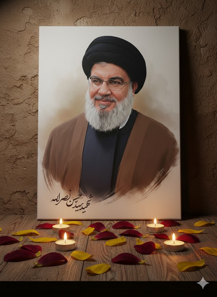 قاب شاسی نقاشی دیجیتال شهید سید حسن نصرالله قاب شاسی نقاشی دیجیتال شهید سید حسن نصرالله