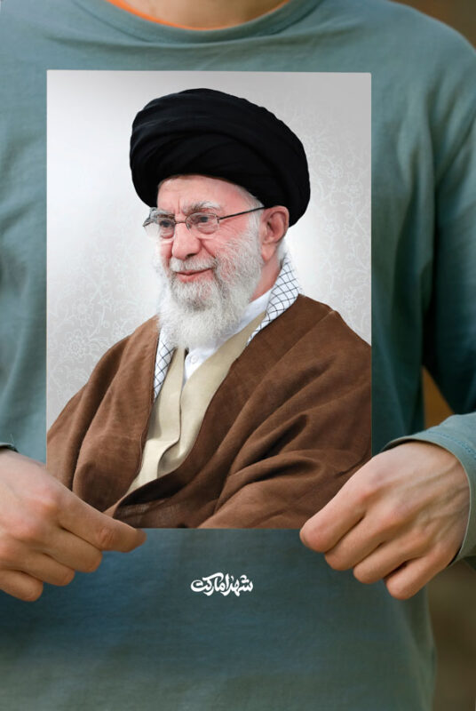 پوستر چهره نورانی شهید سیدعلی خامنه ای