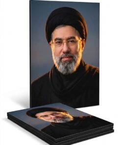 قاب شاسی امام سید مجتبی خامنه ای با شال و پیراهن مشکی