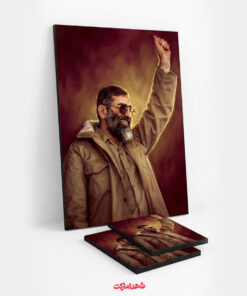 قاب شاسی شهید سید علی خامنه ای با لباس نظامی