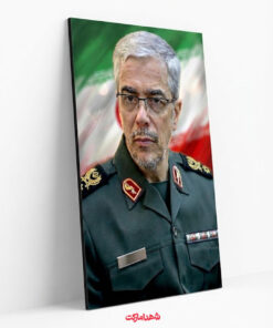 قاب شاسی سردار شهید محمد باقری با پرچم سه رنگ ایران