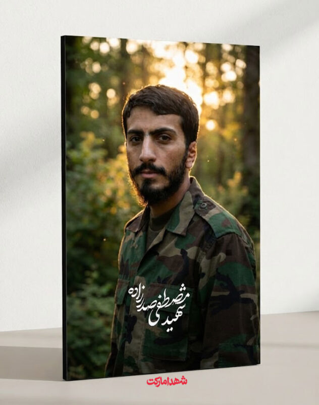 قاب شاسی شهید مصطفی صدرزاده مدافع حرم